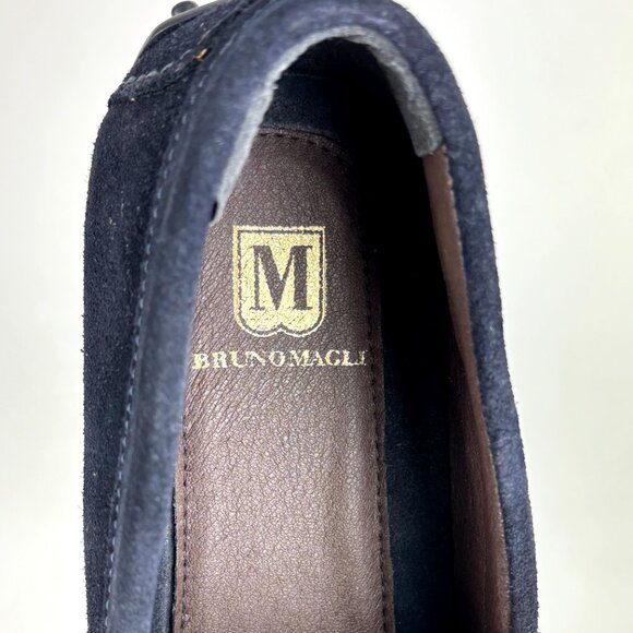 Bruno Magli Torro Blue Suede Loafers (US 10M / EU 43) Like New - Picture 11 of 14